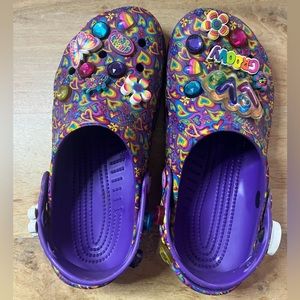 Women’s size 9 Lisa Frank Crocs. All gibbitz included and in great shape